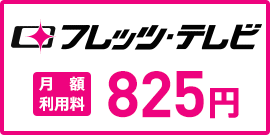 フレッツ・テレビ 825円/月